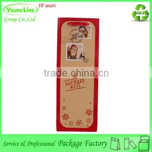 Good Quality Gorgeous Printing Paper Christmas Bag for Red Wine thumbnail-2