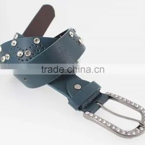Women's Fashion Rhinestone Studded 35Mm pu Leather Jeans Belt With Shiny Rhinestone Accessories thumbnail-6