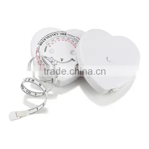 Heart 1.5meters Custom ABS Plastic Casing Body Fitness BMI Mini Retractable Tape Measure 7mm thumbnail-5
