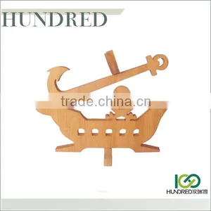 Eco-friendly Hot Selling High Quality Novelty Bamboo Wine Bottle Holder thumbnail-3