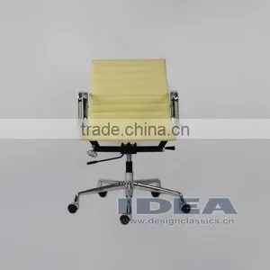Replica EA117 Charles Office Chair - Cream White Color Genuine Leather thumbnail-2