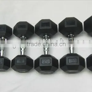 Hex Rubber Dumbbell-High Quality thumbnail-1