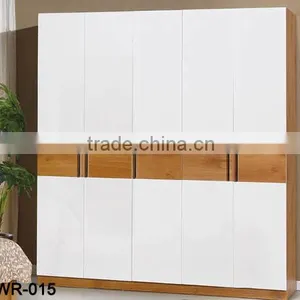 3 Door Melamine MDF Bedroom Wall Wardrobe Design Cheap Price thumbnail-6