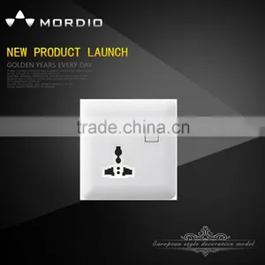 2016 Hot Design PC White 1 Gang Switch 3 Pin MF Socket thumbnail-1