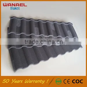 Guangzhou Factory Wanael Roman Light Weight Galvanized Metal Stone Coated Roof Tile thumbnail-4