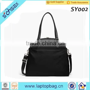 Trim Leather Overnight Travel Laptop Tote Bag With Shoes Compartment thumbnail-2