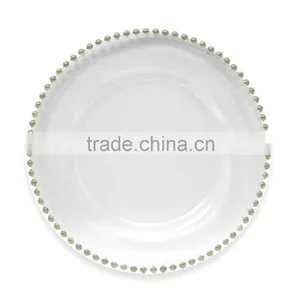 13-Inch Silver Bead Charger Plate thumbnail-1