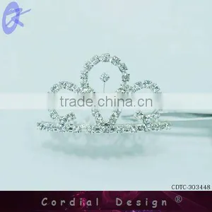 2013 Small Alloy Tiaras Combs Wtih Crystal For Baby thumbnail-1