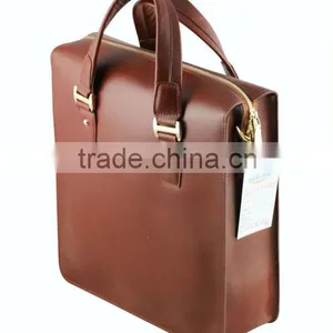 Custom Made Top-quality Genuine Leather Men's Briefcase With Hot Selling Metal Brand Breifcase, Genuine Leather Briefcase thumbnail-1