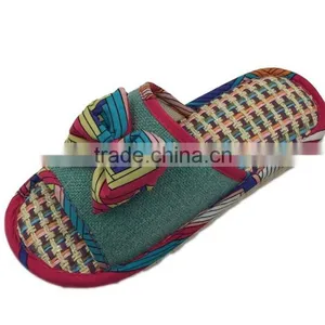 Bowknot Paper Straw Peep-toe Women Slipper thumbnail-2