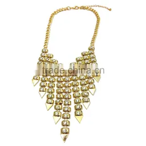 Arrow Designed Statement Necklace Adorned Onto 18K Gold Plated Alloy Metal Necklace thumbnail-1