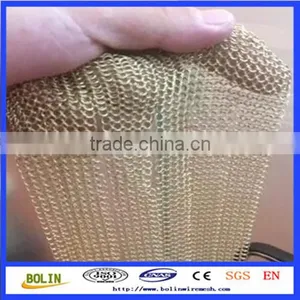 Golden Color Stainless Double Circular Ring Meshes for Custains thumbnail-1
