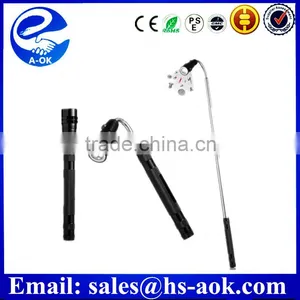 A-OK Factory Wholesale Used Flexible Pick up 3 Led Flashlight With Telescoping Magnet thumbnail-1