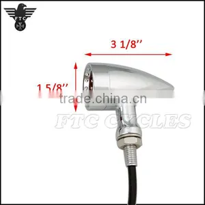 Classic Bullet LED Chrome Motorcycle Turn Signal Light Custom thumbnail-6