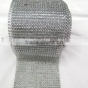 Silver Plastic Rhinestone Mesh Trimming Without Stone thumbnail-1