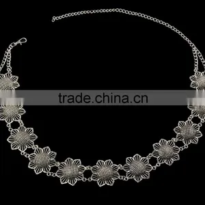 Hot Fashion Charm Popular Bohemia Silver Plated Square Shape Belly Necklace thumbnail-4