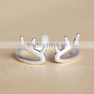 2015 Fashion Antler Silver Ring and Deer Horn Silver Ring Set S925 Sterling Silver thumbnail-5