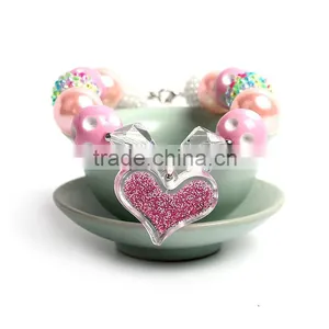 Top Quality Wholesale Price Colored Crystal Ruby Heart Fashion Jewelry Necklaces for Girl thumbnail-1