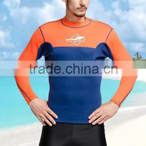 Diving Scuba Long Sleeves Wetsuit T-shirt for Men Keep Warm UPF 50+ thumbnail-4