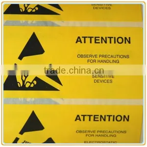 ESD BOPP Film Clear Caution Tape For Industrial Warning Use thumbnail-3