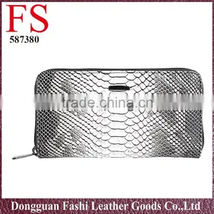 Wholesale Long High Quality Snacke Skin pu Leather Women Wallet Made in China thumbnail-1