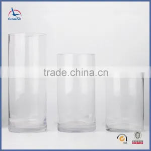 High Quality Cylinder Glass Vase Cheap Clear Wholesale Glass Vase thumbnail-1