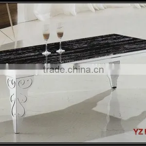 Marble Dining Table With Short Chrome Leg thumbnail-1