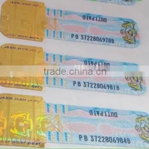 Gold Hot Stamping on Paper and Runing Number Lsticker thumbnail-1