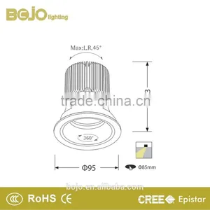6w 9w 13w Led Spot Light With 85mm Cut Out for Commercial Lighting thumbnail-4