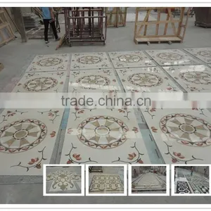 Polished Marble Flower Floor Tile Patterns thumbnail-1