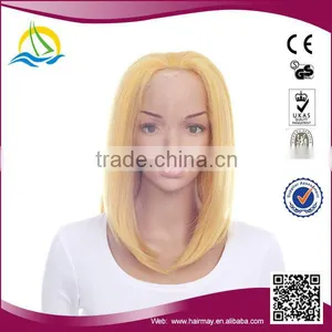 2014 New Arrival High Density Short Blonde Lace Front Wig thumbnail-1