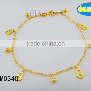 Olivia Jewelry Stainless Steel Charm Anklet, Gold Anklet Designs, Sexy Anklet Chain thumbnail-1