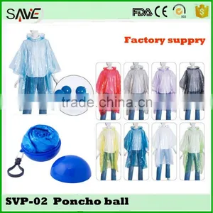China Supprier Promotional Gift Water Proof Raincoat Disposable Poncho Ball thumbnail-3