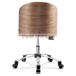 Modern Home Walnut Wood Furniture Plywood Leather Office Dining Chair HY2006 thumbnail-2