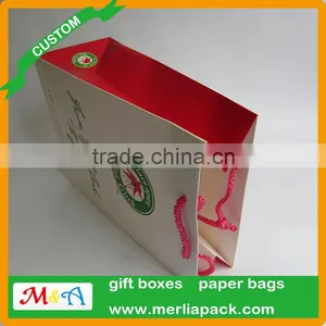 Food Carrier Bags Thick Pink PP Rope Handles Bag Tourism Shopper Bags thumbnail-3