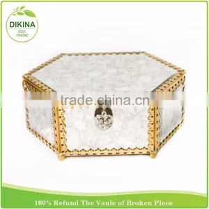 Bridesmaid Maid of Honor Personalized Vintage Jewellery Case Decorative Metal Lock Hexagon Square Rectangle Round Box Packaging thumbnail-1
