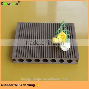 Waterproof Patio Outdoor High-quality Good Price Hollow Groove Wood Plastic Composite Decking Wpc thumbnail-2