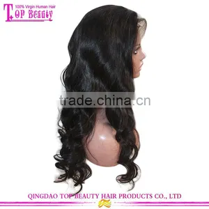 Wholesale Price Qingdao Factory 24 Inches Middle Part Body Wave Human Hair Lace Front Wigs thumbnail-3