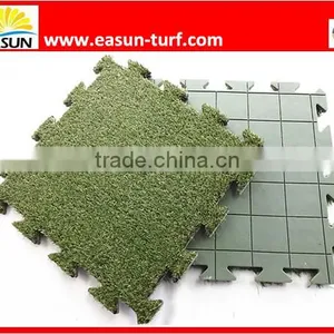 Artificial Grass Interlocking Puzzle Mat For Playground thumbnail-5