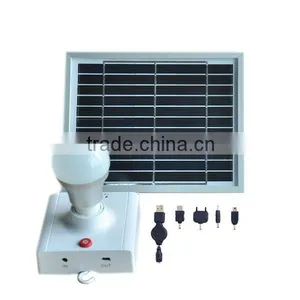 Portable Solar Home Light With 4400mAh Lithium Battery Mini Solar Home Lighting System 3w Led Solar Light Sun-charged thumbnail-1
