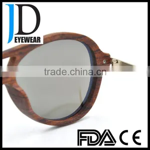 Big Face Navy Blue Sun Lenses Pilot Style Real Wooden Sunglasses Rosewood Sun Glasses thumbnail-6