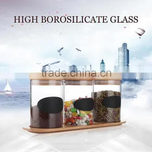 High Borosilicate Handmade Glass Mason Jar Handle Lids for 500ml thumbnail-1