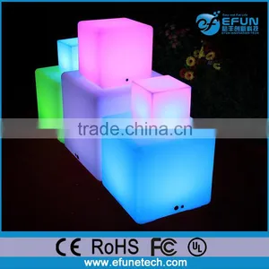 Plastic Wireless Party/salon/bar Decor Furniture, Led Light up Cube Table thumbnail-3