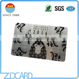 Metal / Silver Color Brushed Metal Business Cards thumbnail-2