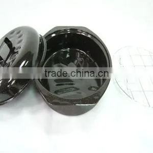 Ceramic Coating Enamel Oval Chicken Roaster Pan With Wire Rack thumbnail-3