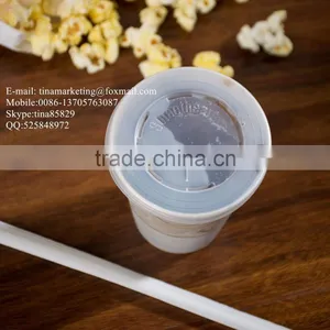 Custom High-Quality Polystyrene Translucent Flat Plastic Lid With Straw Slot for Paper Cup thumbnail-3