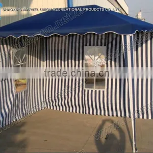 Blue Striped Polyester Gazebo With Windows 2x3m thumbnail-1