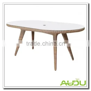 Round Wicker Classic Durable Long Dining Table thumbnail-1