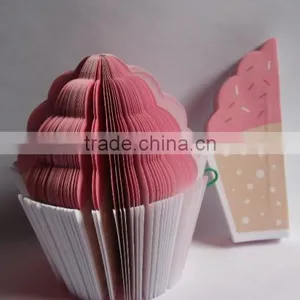 High Quality Stocked Novelty Cup Cake Shape Note Pad thumbnail-3