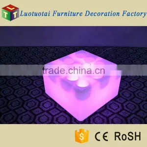 Remote Control PE Plastic Illuminated LED Square Wine Tray/glowing Ice Bucket thumbnail-2